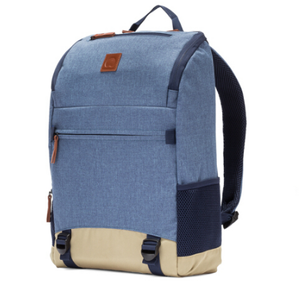 法國大使雙肩包男女休閑背包17英寸電腦包藍(lán)色  商務(wù)禮品定制