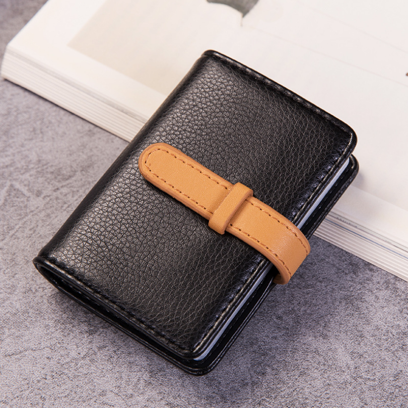 荔枝紋皮質(zhì)卡包 優(yōu)質(zhì)PU抽帶韓版銀行卡包 廣告禮品定制