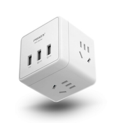 品勝魔方插座USB充電器多功能智能插頭KU-43 禮品定制
