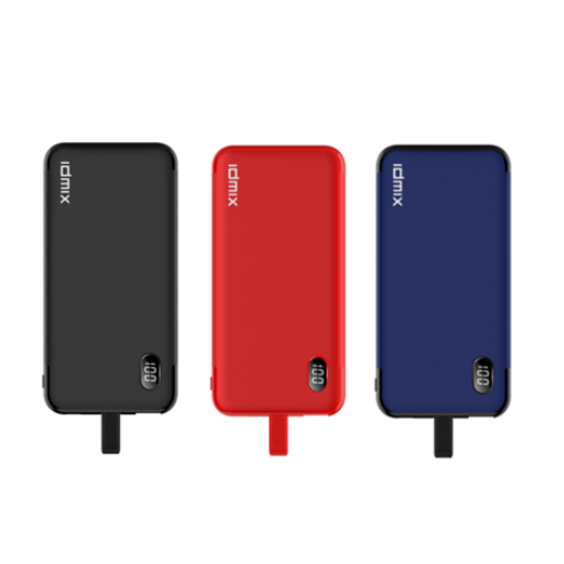 IDMIX蘋果MFI認(rèn)證充電寶自帶線移動(dòng)電源8000毫安 顯示移動(dòng)電源