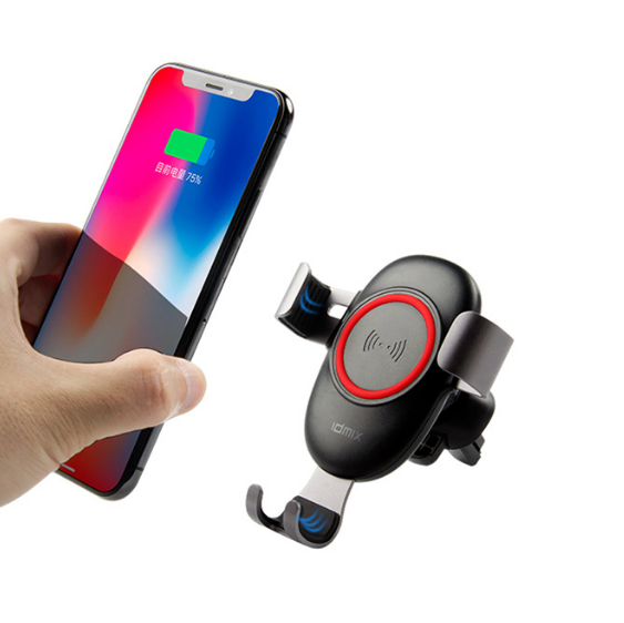 IDMIX車(chē)載無(wú)線充電器手機(jī)支架出風(fēng)口重力卡扣  汽車(chē)禮品定制