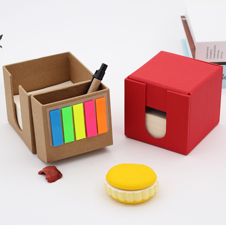 定制便簽盒便簽紙創(chuàng)意筆筒可印刷logo辦公文具禮品 展會小禮品