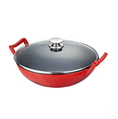 德國司頓34cm琺瑯炒鍋 紅色 34cm 福利禮品團(tuán)購 政府活動(dòng)禮品