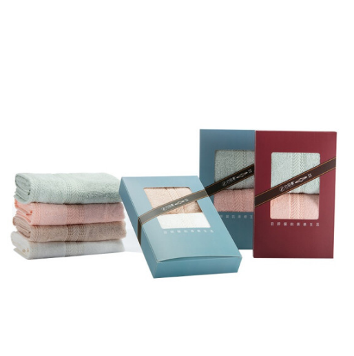 竹印象竹纖維毛巾禮盒兩條裝銀行活動禮品 展會禮品 可刺繡logo