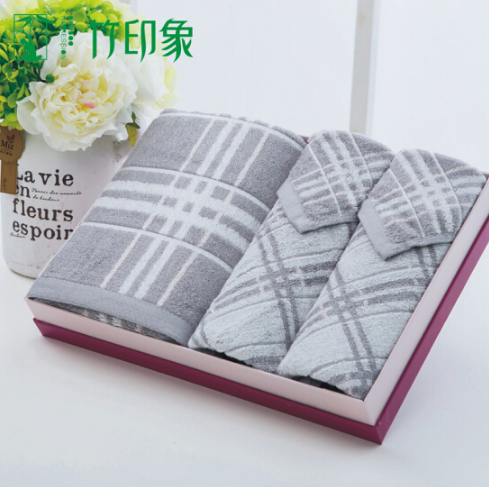 竹纖維雅格浴室三件套浴巾1條毛巾2條 企業(yè)活動禮品團購定制