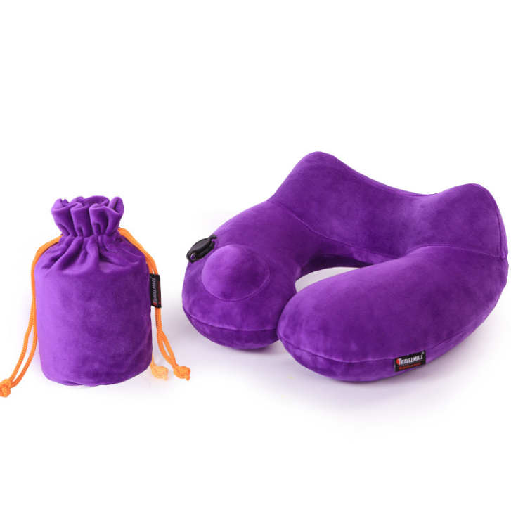 按壓u型充氣枕旅游旅行護(hù)頸椎午睡枕便攜充氣枕 醫(yī)療展會禮品