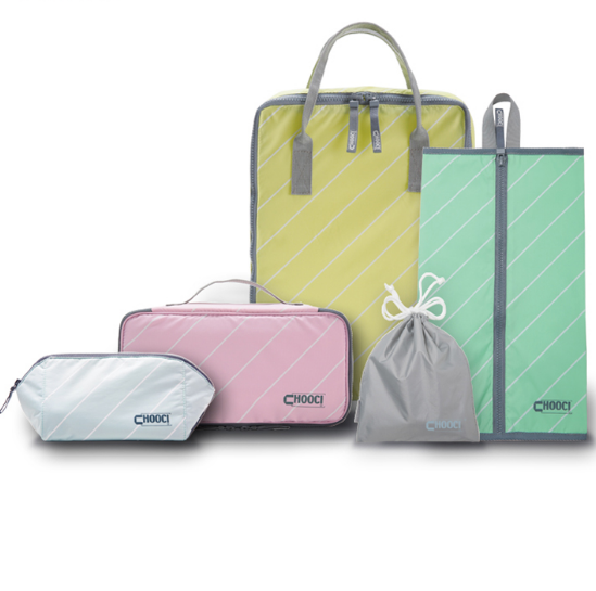 馬卡龍清新旅行收納五件套收納包收納套裝 商務禮品 展會禮品