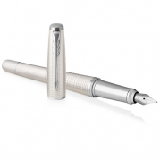 派克鋼筆 都市珍珠白格子紋墨水筆 印logo 企業(yè)定制禮品