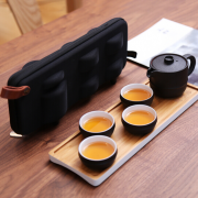 湖畔居 旅行茶具套裝 茶杯茶壺帶包 整套便攜裝 商務(wù)禮品