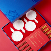 清樸堂大四喜 無漆無蠟高檔筷子禮品 4雙裝 高檔定制禮品筷禮盒