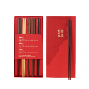 清樸堂 品宴 中國筷 五色木 高檔定制禮盒 企業(yè)禮品定制 送客戶