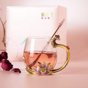 清樸堂 紫蓮琺瑯彩仙女杯 茶杯組合套裝 單杯 伴手禮定制