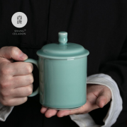 尚唐龍泉青瓷 辦公杯  手工陶瓷 茶杯禮盒裝 商務(wù)禮品定制