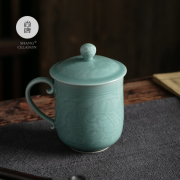 尚唐 龍泉青瓷 女士辦公茶杯禮盒裝 祥鳳杯 三八節(jié)禮品定制